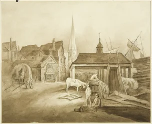 Nordostende der King Street, zeigt den Welsh Market