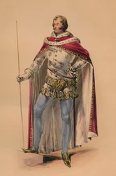 Gast im Kostüm für Königin Victorias Bal Costumé, 12. Mai 1842, 1843