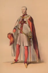Gast im Kostüm für Königin Victorias Kostümball, 12. Mai 1842, 1843