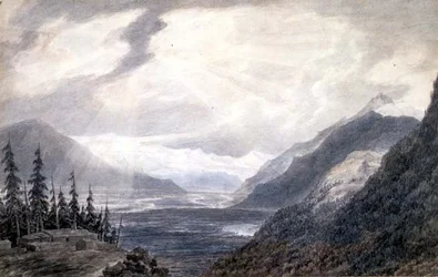 Pays de Valais, in der Nähe des Genfersees, um 1776