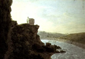 Blick auf den Tiber in der Nähe von Ponte Molle, drei Meilen von Rom entfernt