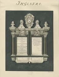 Ingestre Church - Tafeln für Walter Chetwynd älter und jünger: Gemälde