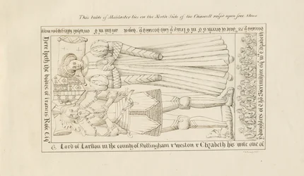 Standon Kirche - Grabmal von Francis Rose: Federzeichnung, undatiert [19. Jh.]