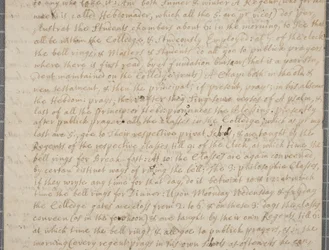 Ein Brief von John Row, einem Studenten in St. Andrews, an seinen Onkel, 1691