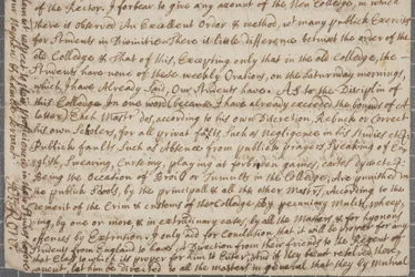 Ein Brief von John Row, einem Studenten in St. Andrews, an seinen Onkel, 1691