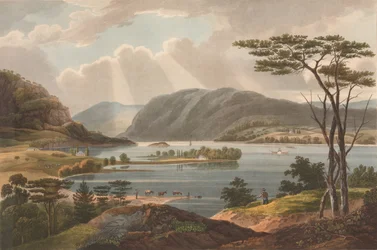 Blick von Fishkill nach West-Point Nr. 15 des Hudson River Portfolios, 1825