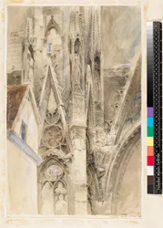 Eingang zum Südquerhaus der Kathedrale von Rouen, 1854