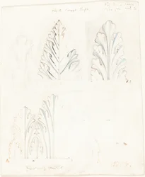 Ornamentstudie mit Akanthusmotiv für "Die Steine von Venedig"