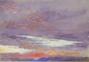 Studie der Morgendämmerung: lila Wolken, März 1868