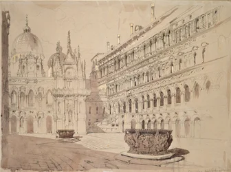 Der Hof des Dogenpalastes, Venedig, Mai 1841
