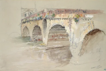 Die Ponte della Pietra, Verona, 14.-17. Juni 1869