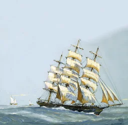 Heimkehrender Klipper beladen mit den besten Tees aus China