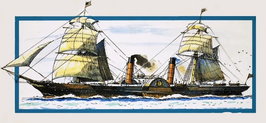 Der britische Raddampfer Persia