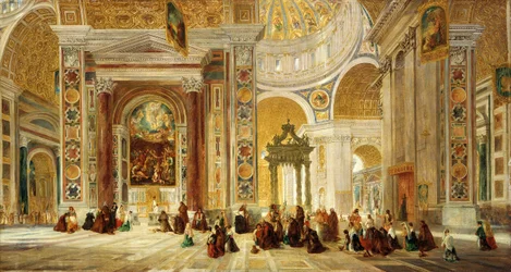 Innenraum von St. Peter, Rom, 1824-1885
