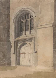 Türöffnung und Fenster einer Kirche