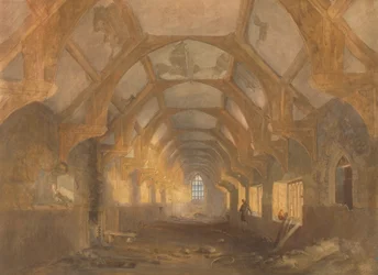Innenraum eines Schlafsaals der Ipswich Blackfriars am Ende seiner Nutzung durch die Ipswich School