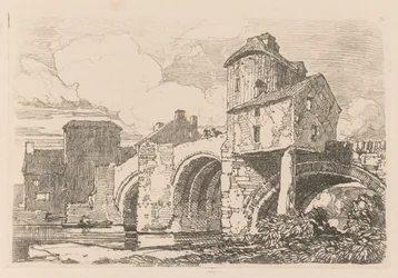 Liber Studiorum: Tafel 26, Monnow Bridge, Monmouthshire