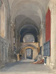 Norwich Kathedrale: Inneres des nördlichen Seitenschiffs des Chors, Blick nach Osten