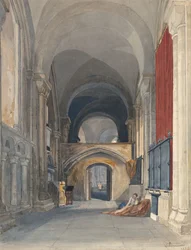 Norwich Kathedrale: Innenansicht des nördlichen Seitenschiffs des Chors, Blick nach Osten