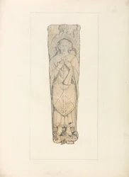 Studie eines Sargdeckels aus dem Houghton Kirchhof, Norfolk