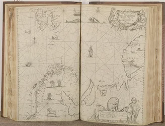 Eine Karte der Seeküsten von Russland, Lappland, Finmarke, Nova Zemla und Grönland, 1671