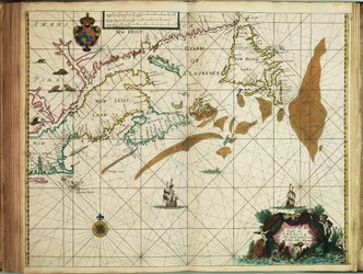 Eine Karte der Küste Amerikas von Neufundland bis Cape Cod