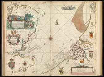 Eine Karte der Seeküsten von England, Flandern und Holland, ca. 1672