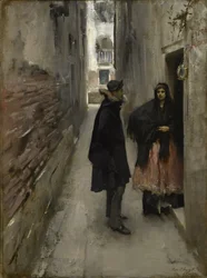 Eine Straße in Venedig