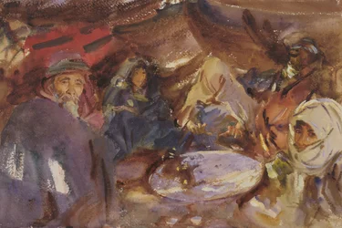 Arabische Zigeuner in einem Zelt, 1905-06