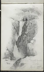 Große Kaskade, Tivoli, Italien, 22. April 1869