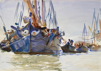 Italienische Segelschiffe vor Anker, ca. 1904-1907