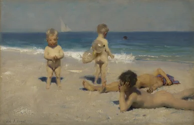Neapolitanische Kinder beim Baden