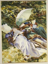 Der grüne Sonnenschirm, ca. 1910