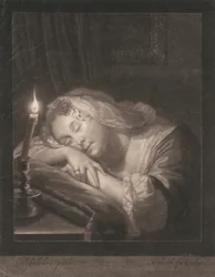 Schlafende Frau
