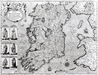 Das Königreich Irland, graviert von Jodocus Hondius (1563-1612), 