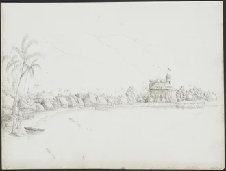 Ansicht von Papeete vom Hafen aus, November 1845