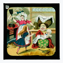 Alice im Wunderland, kolorierte Laternenbilder