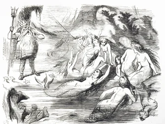 Karikatur über den zweiten Versuch, das Atlantische Telegrafenkabel zu verlegen