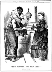 Neue Kronen für alte!, Benjamin Disraeli bietet Königin Victoria die Krone von Indien an, 1876