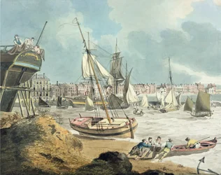 Hafen von Weymouth, Dorset, 1805