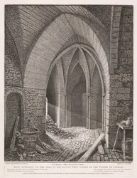 Östlicher Eingang zur Zelle im Südwestturm des Tower of London