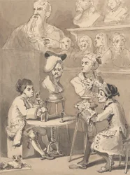 Hogarth sitzt Roubiliac für seine Büste