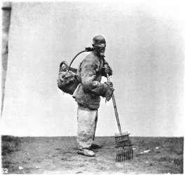 Eine Tageszeitung in China um 1870 (Foto)