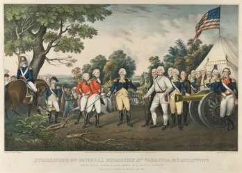 Kapitulation von General Burgoyne in Saratoga, N.Y., 17. Oktober 1777