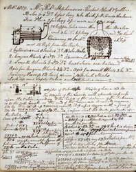 Skizze des Kessels der Rocket aus Rastricks Notizbuch, 1829
