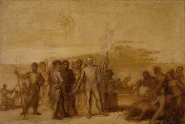 Die Landung von Kolumbus, ca. 1840