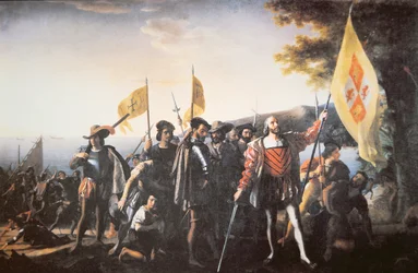 Die Landung von Kolumbus in Amerika 1492