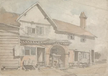 Bauernhaus mit einem Brunnen