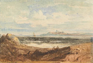 Ansicht der zerklüfteten Küste, Bamburgh, Northumberland