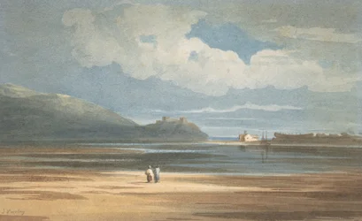 Harlech Castle über den Traeth Mawr, 1800-1842